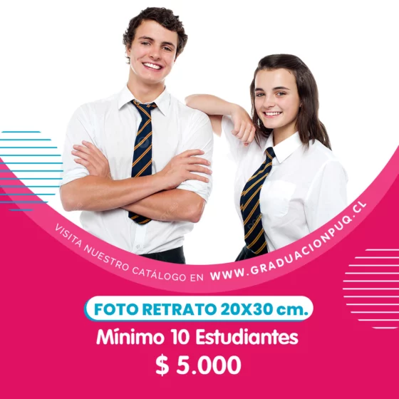 Foto retrato impresa de graduación
