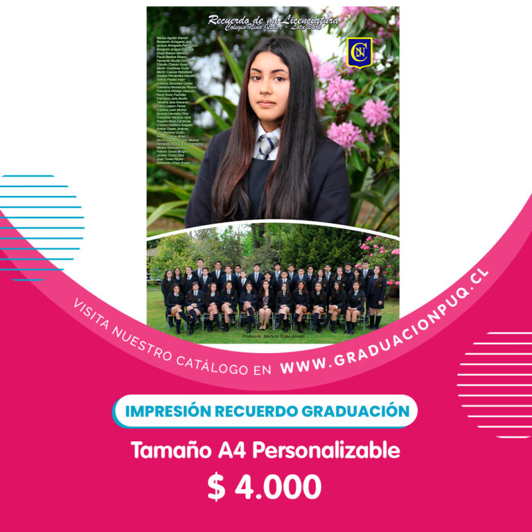 Impresión y diseño de recuerdo de graduación